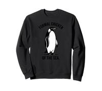 Gráfico de pingüino con Divertido Dicho Formal de Pollo del mar Sudadera