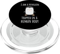 Gráfico de pingüino - Soy un pingüino Atrapado en uno PopSockets PopGrip para MagSafe