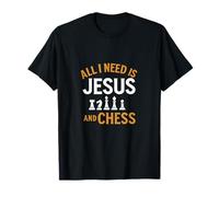 Gráfico de pizarra All I Need Is Jesus & Chess Camiseta