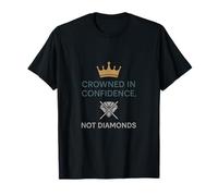 Gráfico de Poder Feminista Coronado en Confianza, no Diamantes Camiseta