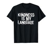 Gráfico de positividad antitóxico Kindness Is My Language Bold Camiseta