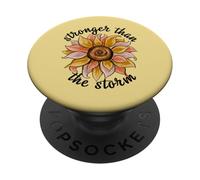 Gráfico de positividad de Girasol más Fuerte Que la tormenta PopSockets PopGrip Adhesivo