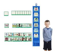 Gráfico de programación visual: gráfico de bolsillo de rutina para la hora de acostarse, 45 tarjetas de actividades y 9 tarjetas en, herramienta de aprendizaje del comportamiento para niños con