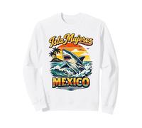Gráfico de Puesta de Sol en Isla Mujeres, México, Shark Beach Sudadera