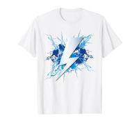 Gráfico de Rayo - Diseño Thunderbolt Azul Camiseta gráfica económica