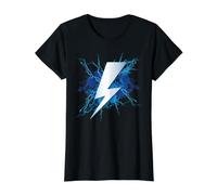 Gráfico de Rayo - Diseño Thunderbolt Azul Camiseta gráfica económica