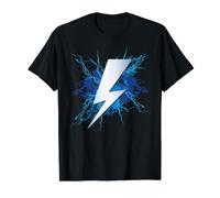 Gráfico de Rayo - Diseño Thunderbolt Azul Camiseta gráfica económica