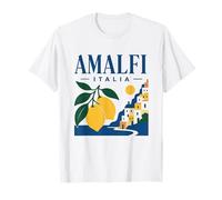 Gráfico de Recuerdo de limón de la Costa Retro de Amalfi Italia Camiseta
