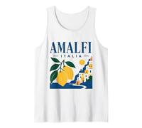 Gráfico de Recuerdo de limón de la Costa Retro de Amalfi Italia Camiseta sin Mangas