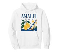 Gráfico de Recuerdo de limón de la Costa Retro de Amalfi Italia Sudadera con Capucha