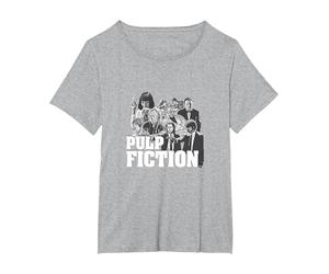 Gráfico de Reparto de películas clásicas PAPL2624 Camiseta, Mujer Tallas Grandes, Gris Jaspeado, 4XL Grande