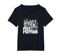 Gráfico de Reparto de películas clásicas PAPL2624 Camiseta, Mujer Tallas Grandes, Negro, 4XL Grande