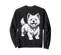 Gráfico de Retrato de Perro West Highland Terrier Line Art Sudadera