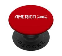 Gráfico de Rifles Cruzados patrióticos de Estados Unidos PopSockets PopGrip Adhesivo