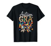 Gráfico de Rompecabezas con Lazo de Leopardo Retro de los Grammy para concientizar sobre el Autismo Camiseta