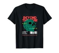 Gráfico de Ropa Urbana Cyberpunk de Beyond The Fear Emerald Skull Camiseta