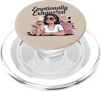 Gráfico de Rosas de café agotadas emocionales PopSockets PopGrip para MagSafe