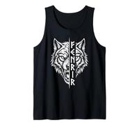Gráfico de runas vikingas de la mitología nórdica de Fenrir, Lobo Camiseta sin Mangas
