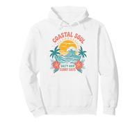 Gráfico de Salty Hair Sunny Days Tropical Coastal Beach Wave Sudadera con Capucha