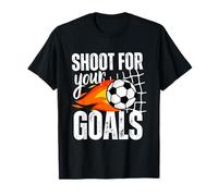 Gráfico de Shoot For Your Goals Soccer Boys Saying Camiseta
