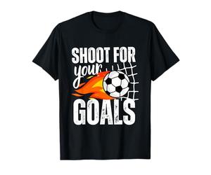 Gráfico de Shoot For Your Goals Soccer Boys Saying Camiseta