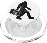 Gráfico de Silueta de Radio Retro Bigfoot Boom Box PopSockets PopGrip para MagSafe