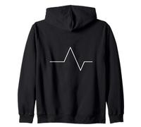 Gráfico de sonido de línea de onda sintetizadora Sudadera con Capucha