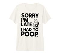 Gráfico de Sorry I'm Late, I Had To Poop Frog On A Toilet Camiseta Premium