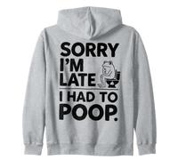 Gráfico de Sorry I'm Late, I Had To Poop Frog On A Toilet Sudadera con Capucha