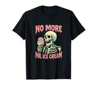 Gráfico de Terror de Esqueleto de Helado No More Mr Camiseta