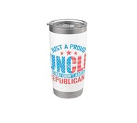 Gráfico de tío orgulloso antirepublicano Vaso térmico de acero inoxidable de doble pared