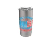 Gráfico de tío orgulloso antirepublicano Vaso térmico de acero inoxidable de doble pared