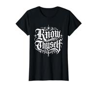 Gráfico de tipografía de Tatuaje gótico Conócete a ti Camiseta gráfica económica
