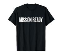 Gráfico de tipografía Militar táctica Lista para la misión Camiseta