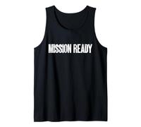 Gráfico de tipografía Militar táctica Lista para la misión Camiseta sin Mangas