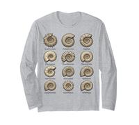 Gráfico de Tipos fósiles de amonita Cefalópodos prehistóricos Manga Larga