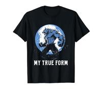 Gráfico de transformación de Luna Llena de Hombre Lobo Camiseta gráfica económica, Hombre, Negro, S