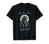 Gráfico de transformación de Luna Llena de Hombre Lobo Camiseta gráfica económica, Hombre, Negro, XL