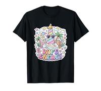 Gráfico de Unicornio Wife Energy Tropical Vacation Camiseta