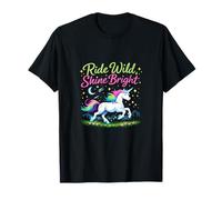 Gráfico de Unicornio Wrangler Brillante de Ride Wild Shine Camiseta