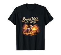 Gráfico de Unicornio Wrangler Running Wild on The Range Camiseta