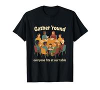 Gráfico de Unidad de Diversidad para Todos se Adapta a la Mesa Camiseta