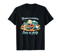 Gráfico de Vacaciones en la Playa de una célula Cerebral Camiseta