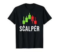 Gráfico de Velas Scalper - Amante de la Estrategia Comercial de Scalping Camiseta gráfica económica, Hombre, Negro, M