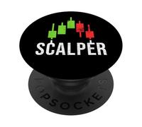 Gráfico de velas Scalper - Amante de la estrategia comercial de scalping PopSockets PopGrip Adhesivo