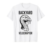 Gráfico de Velociraptor para Patio Trasero con Cabeza de Dinosaurio estilizada Camiseta