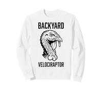 Gráfico de Velociraptor para Patio Trasero con Cabeza de Dinosaurio estilizada Sudadera
