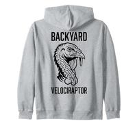Gráfico de Velociraptor para Patio Trasero con Cabeza de Dinosaurio estilizada Sudadera con Capucha