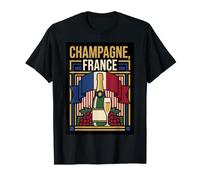 Gráfico de Viaje con la Bandera Francesa de Champaña Camiseta