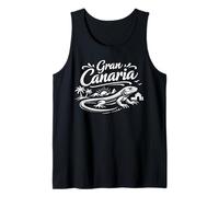 Gráfico de Viaje de Gran Canaria Lagartija Canaria Camiseta sin Mangas